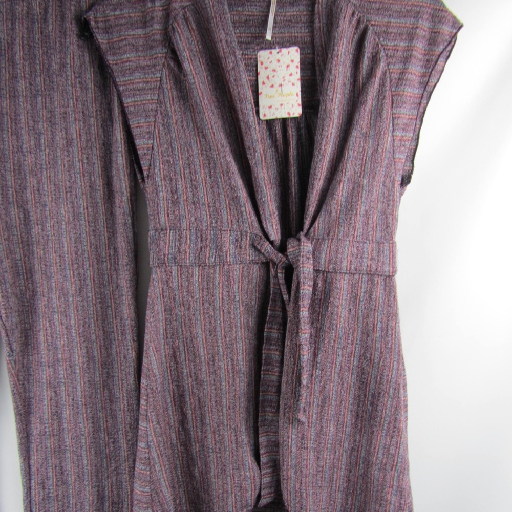 FREE PEOPLE In Your Eyes Pant Suite Set Blue Combo - Picture 3 of 8